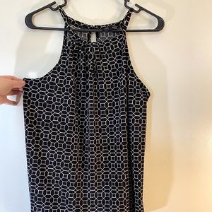 The Limited black & white pattern dressy tank